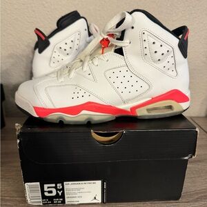 Jordan Kids Sneakers - White and Red Accents